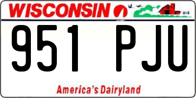 WI license plate 951PJU