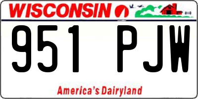 WI license plate 951PJW
