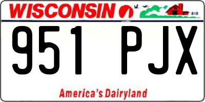 WI license plate 951PJX