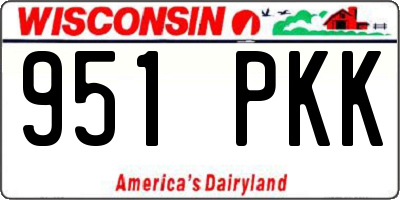 WI license plate 951PKK