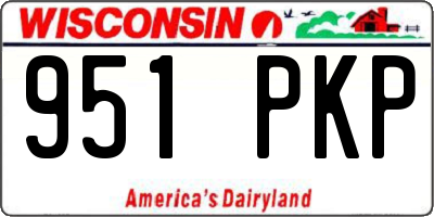 WI license plate 951PKP