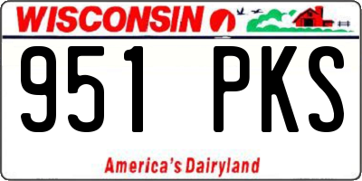 WI license plate 951PKS