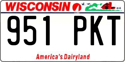 WI license plate 951PKT