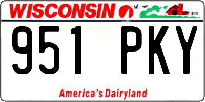 WI license plate 951PKY