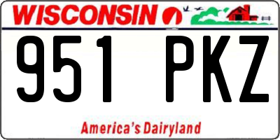 WI license plate 951PKZ