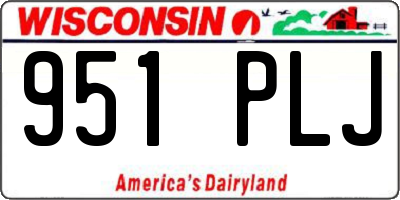 WI license plate 951PLJ