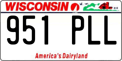WI license plate 951PLL