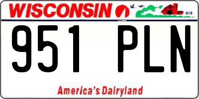 WI license plate 951PLN