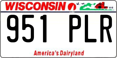 WI license plate 951PLR