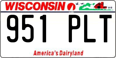 WI license plate 951PLT