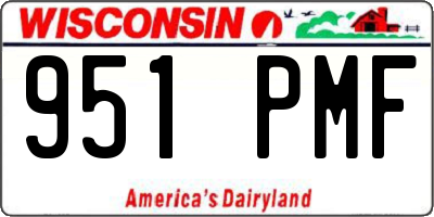 WI license plate 951PMF