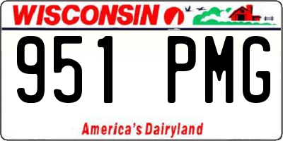 WI license plate 951PMG