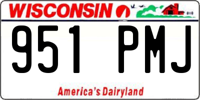 WI license plate 951PMJ