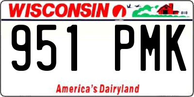 WI license plate 951PMK