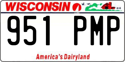 WI license plate 951PMP