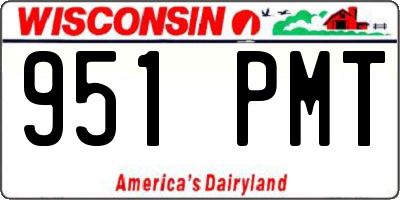 WI license plate 951PMT