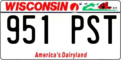 WI license plate 951PST