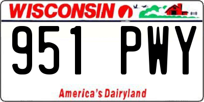 WI license plate 951PWY