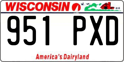 WI license plate 951PXD