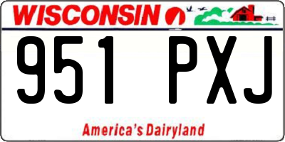 WI license plate 951PXJ