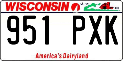 WI license plate 951PXK