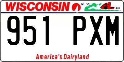 WI license plate 951PXM