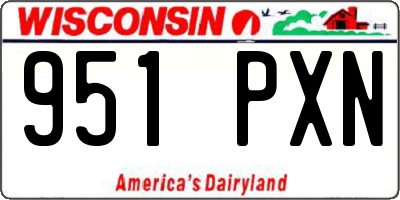 WI license plate 951PXN