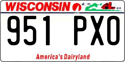 WI license plate 951PXO