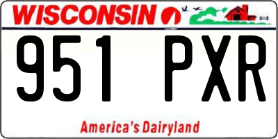 WI license plate 951PXR
