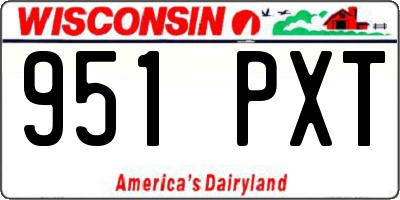 WI license plate 951PXT