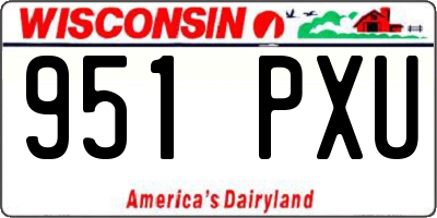WI license plate 951PXU