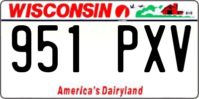WI license plate 951PXV