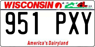 WI license plate 951PXY