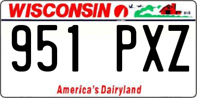 WI license plate 951PXZ