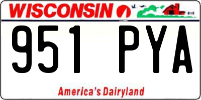 WI license plate 951PYA