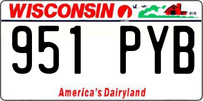 WI license plate 951PYB