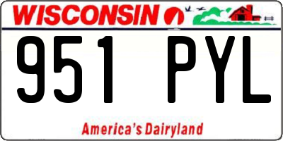 WI license plate 951PYL