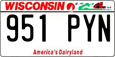 WI license plate 951PYN