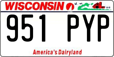 WI license plate 951PYP