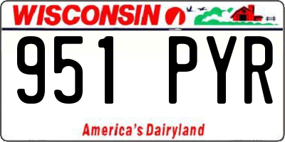 WI license plate 951PYR