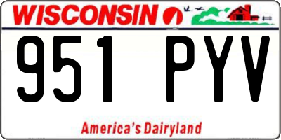 WI license plate 951PYV