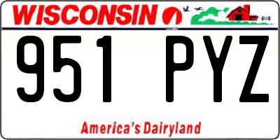 WI license plate 951PYZ