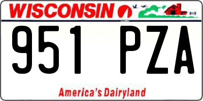 WI license plate 951PZA