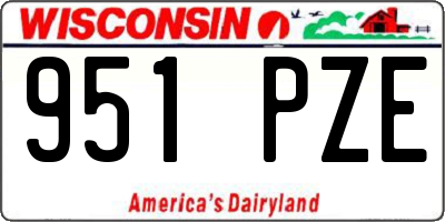 WI license plate 951PZE