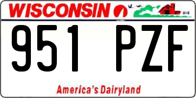 WI license plate 951PZF