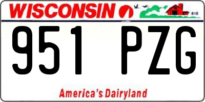 WI license plate 951PZG