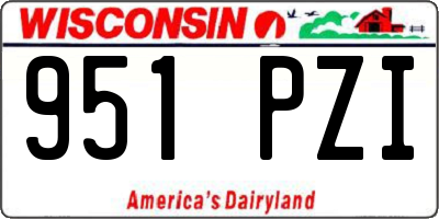 WI license plate 951PZI