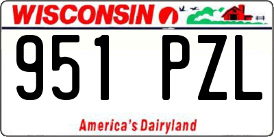 WI license plate 951PZL