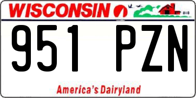 WI license plate 951PZN
