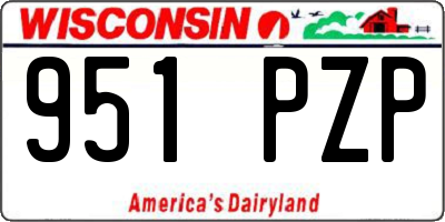 WI license plate 951PZP
